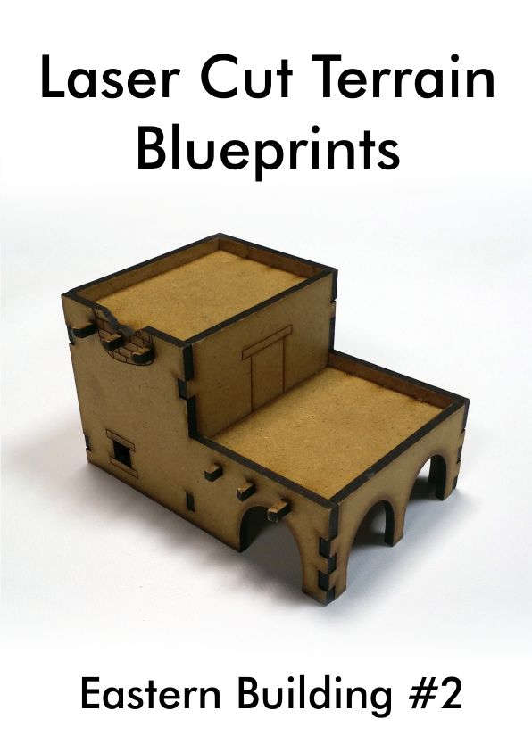 Laser Cut Terrain Blueprint Eastern Building 2 Laser Cut Terrain