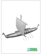 viking ship for 3d printing (STL)