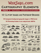 Cartography Elements: Pack 1 - 101 Terrain Features