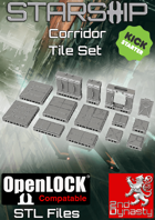 Starship 3D Printable OpenLOCK Deck Plans - Corridor Tiles