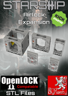Starship 3D Printable OpenLOCK Deck Plans - Airlock Expansion