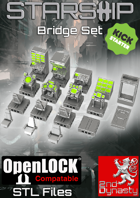 Starship 3D Printable OpenLOCK Deck Plans - Bridge Tiles