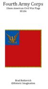 Fourth Army Corps American Civil War 15mm Headquarters Flag Sheet
