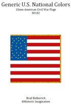 Generic U.S. National Colors American Civil War 15mm Flag Sheet