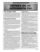 Captain's Log #47 Supplement
