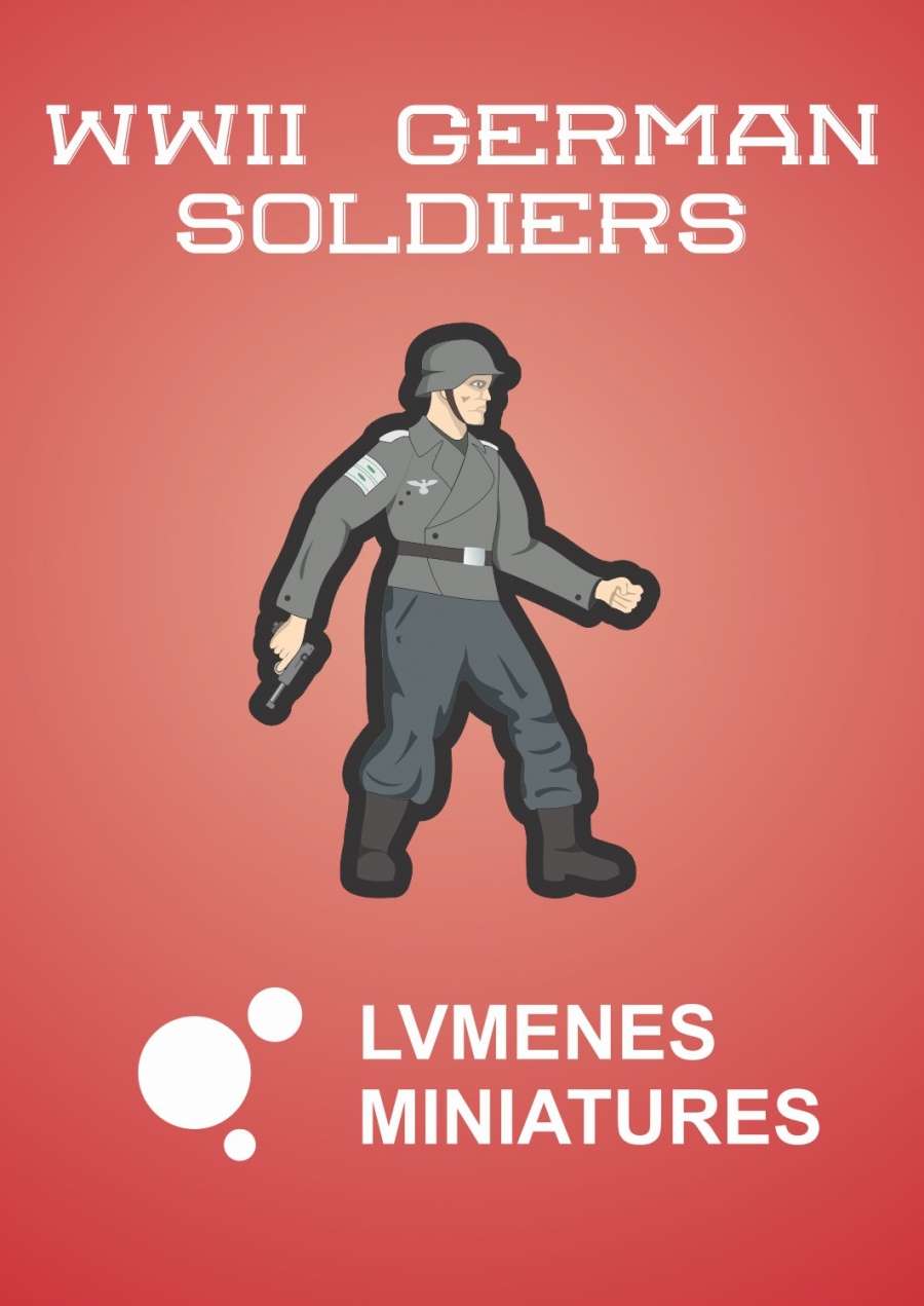 LVMENES Paper Miniatures WWII German Soldiers LVMENES Wargame Vault