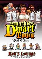 Kev's Lounge Paper Minis:The Market in Dwarf Town (Basic Edition)