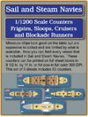 S&SN Counters - Frigates, Sloops, Cruisers & Blockade Runners