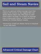 Sail and Steam Navies Advanced Critical Damage Chart