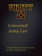 Converted Army list for Unity Field Agent