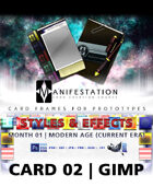 Card 02 - Styles & Effects (Modern Age) Gimp | Card Design Border for Prototypes |