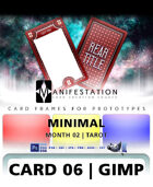 Card 06 - Minimal (Tarot) Gimp | Card Design Template for Prototyping |