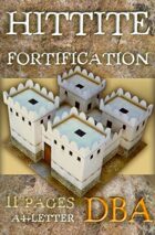 Hittite fortification (Built Up Area for DBA). Paper scenery models.