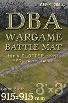 DBA Grass plain Creek. Wargame Battlemat Battleboard image