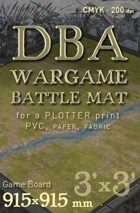 DBA Grass plain River. Wargame Battlemat Battleboard image