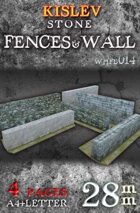 Stone Fences & Walls (whfb014). Foldable paper scenery.