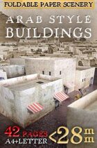 Wargame Arab Style Buildings. Foldable paper scenery.