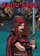 Backer card: Kaiju Kaos - Scarlet Huntress