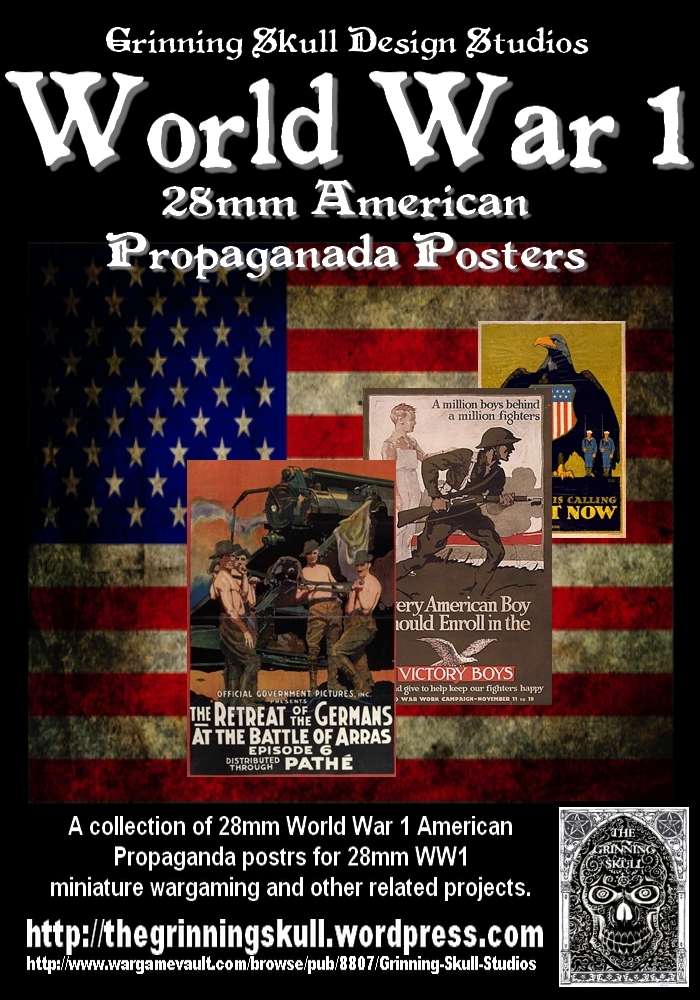 world war 1 28mm american propaganda posters grinning skull american flyers in ww1