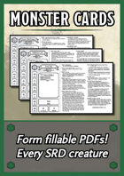 d d 5th edition monster cards matthew perkins wargame vault form fillable monster cards