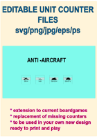 EDITABLE COLDWAR ERA GUN ARTILLERY Unit Counters for replacement and extension of your own boardgames