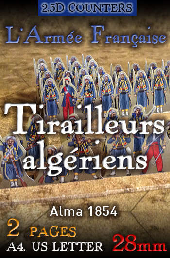 Tirailleurs algériens. L'Armée Française 1854 (28mm)