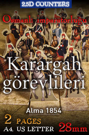 Turkish Army. Commanders and headquarters officers. Alma 1854. Osmanlı Imparatorluğu Ordusu. Komutanlar ve karargah görevlileri ('28mm')