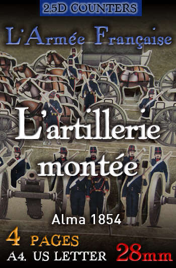 French army. The Artillery. 1854 (28mm)