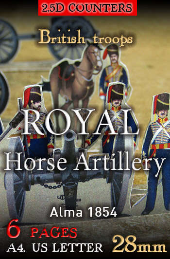 British troops. Royal Horse Artilley. Alma 1854 ('28mm')