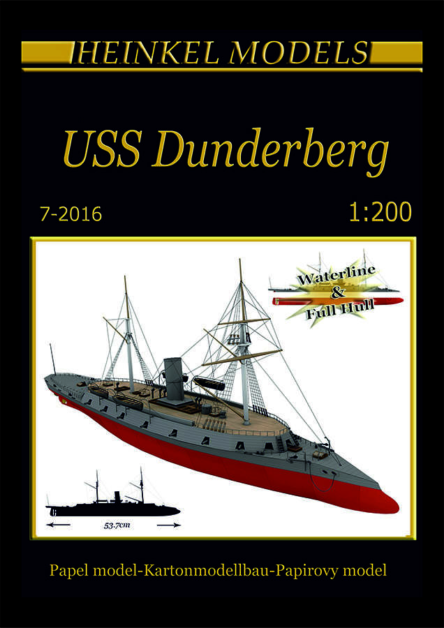 1 200 Uss Dunderberg Ironclad Paper Model Heinkel Models Wargame Vault