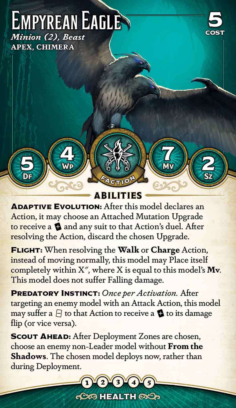 Empyrean Eagle A - Wyrd Miniatures | M3E Explorer's Society Singles |  Wargame Vault