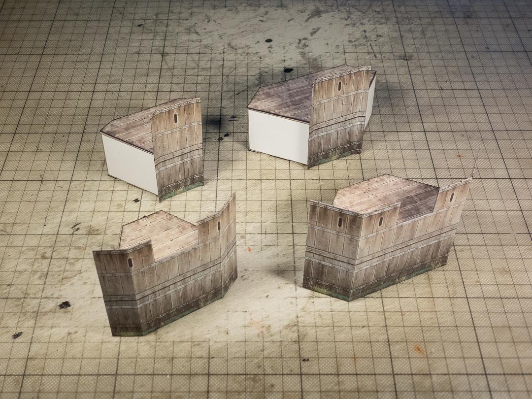 3D Printable Stone fortress with double towers and access